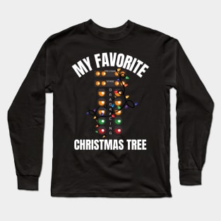 My Favorite Christmas Tree Drag Racer Drag Racing Lights Long Sleeve T-Shirt